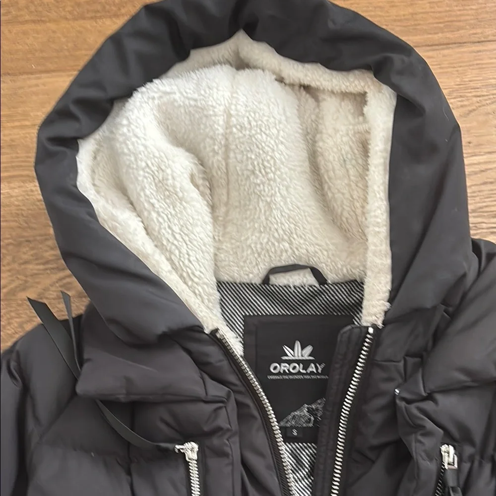 Orolay Black Insulated Puffer Jacket with Hood - Picture 2 of 6